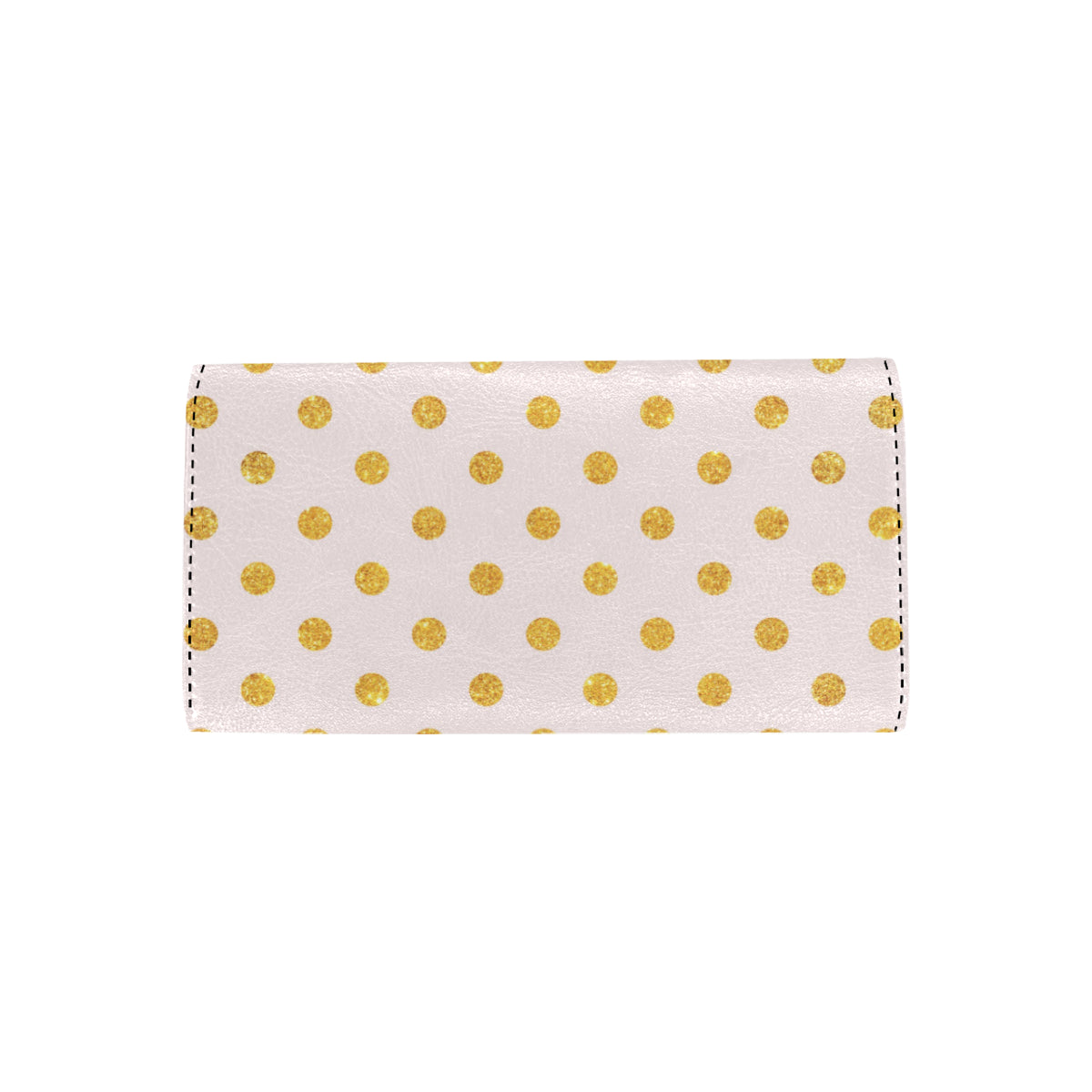 Polka Dot Gold Pink Pattern Print Design 01 Women's Trifold Wallet