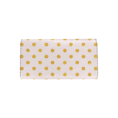 Polka Dot Gold Pink Pattern Print Design 01 Women's Trifold Wallet