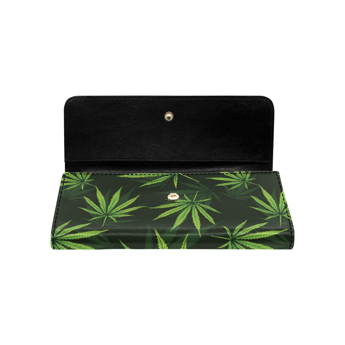 Pot Leaf Pattern Print Design A03 Women's Trifold Wallet