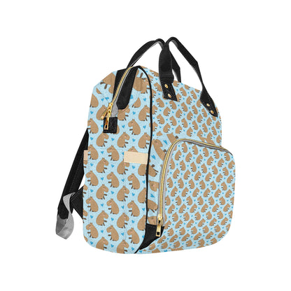 Capybara Pattern Print Design 01 Diaper Bag Backpack
