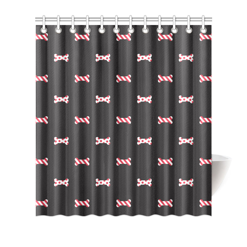 Dog Bone Pattern Print Design 04 Shower Curtain