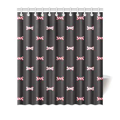 Dog Bone Pattern Print Design 04 Shower Curtain