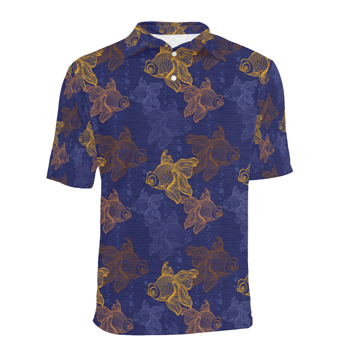 Goldfish Pattern Print Design 01 Men Polo Shirt