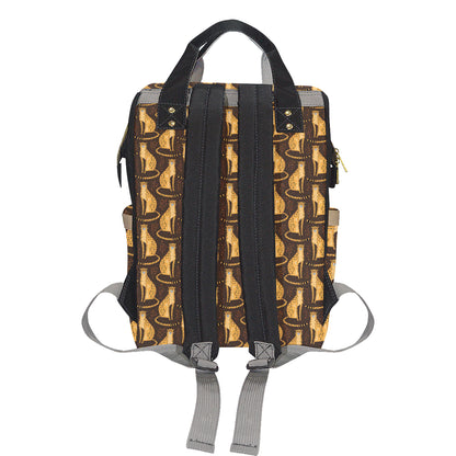 Cheetah Pattern Print Design 03 Diaper Bag Backpack