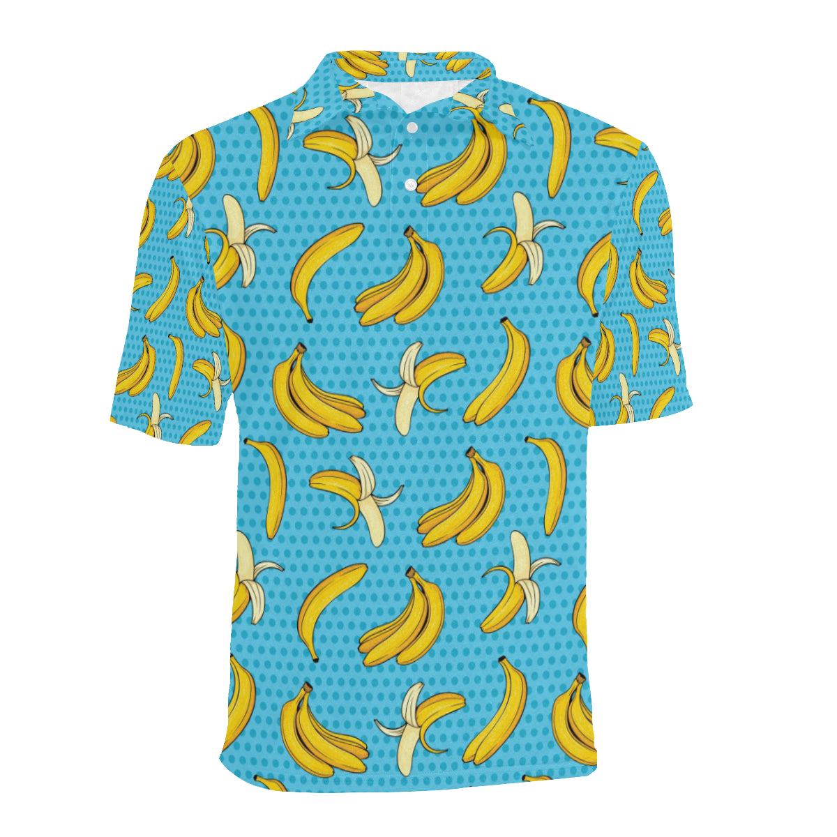 Banana Pattern Print Design BA08 Men Polo Shirt