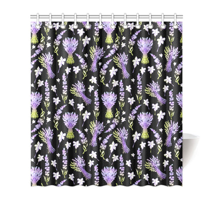 Lavender Pattern Print Design LV04 Shower Curtain