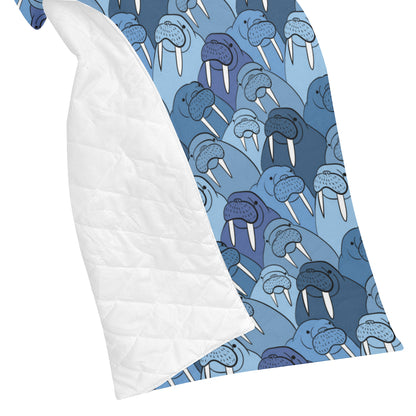 Walrus Pattern Print Design 01 Premium Quilt