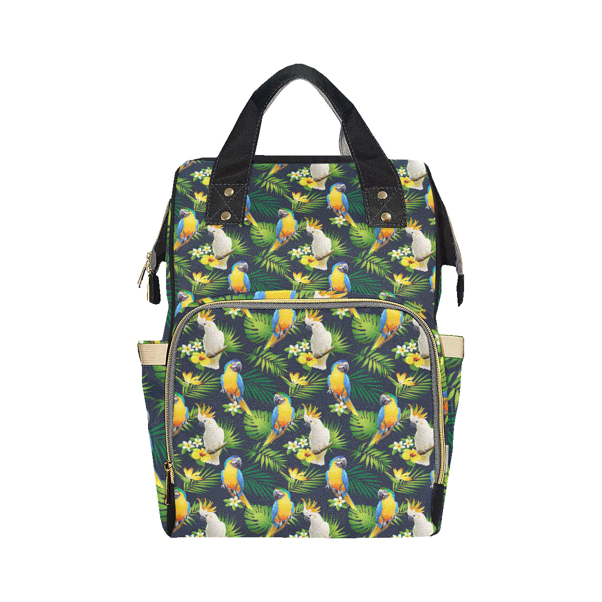 Parrot Pattern Print Design A03 Diaper Bag Backpack