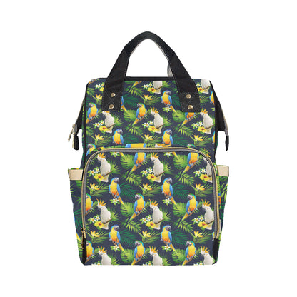 Parrot Pattern Print Design A03 Diaper Bag Backpack