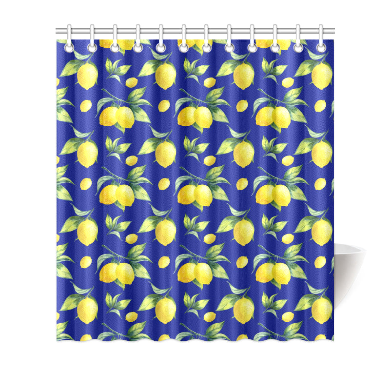Lemon Pattern Print Design LM06 Shower Curtain
