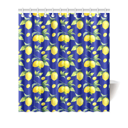 Lemon Pattern Print Design LM06 Shower Curtain