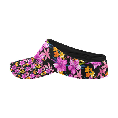 Tropical Folower Pink Hibiscus Print Unisex Sun Visor