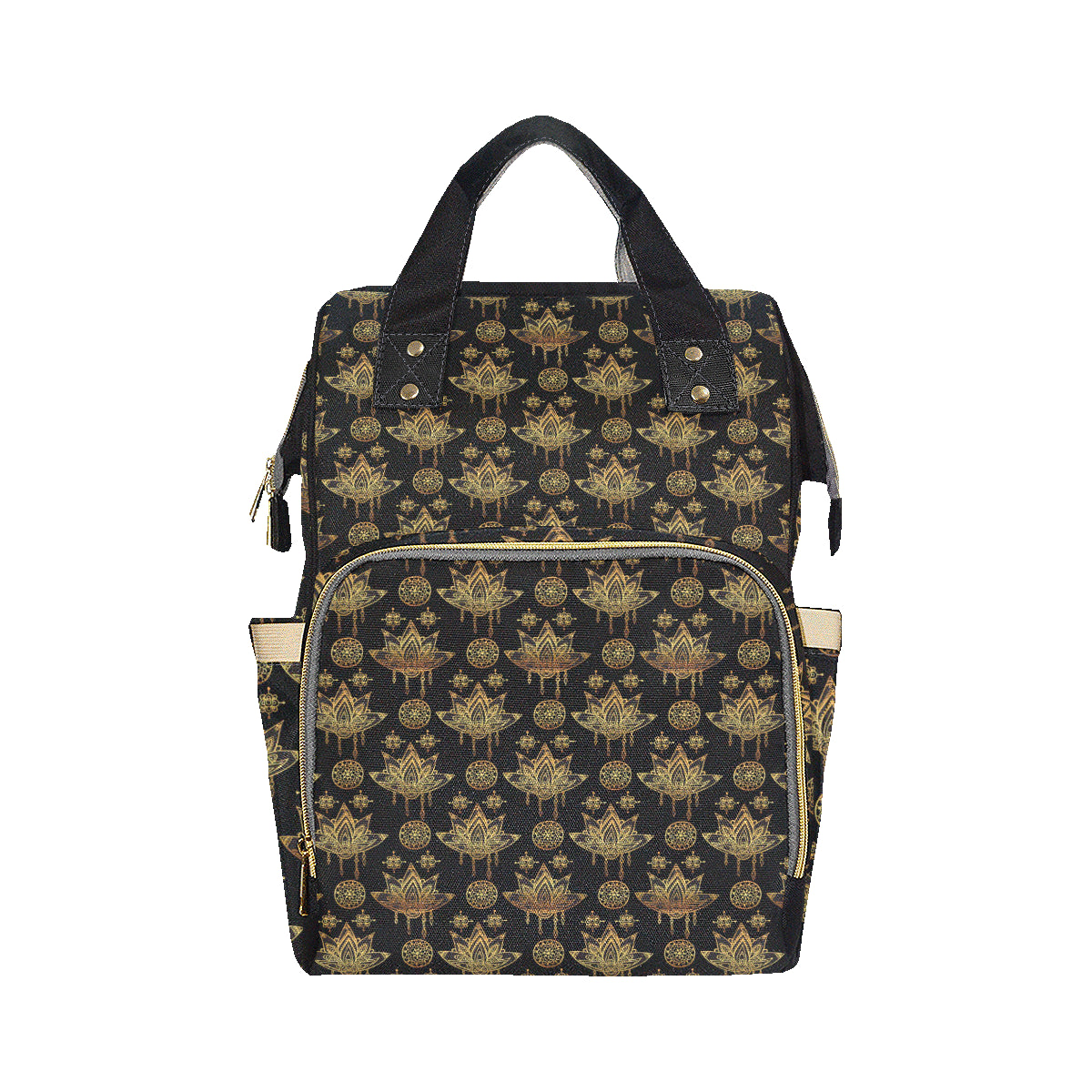 lotus Boho Pattern Print Design LO03 Diaper Bag Backpack