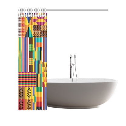 Kente Pattern Print Design 03 Shower Curtain