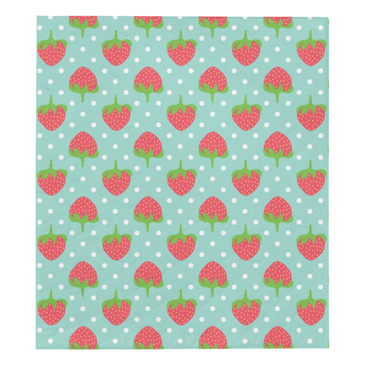 Strawberry Pattern Print Design SB06 Premium Quilt