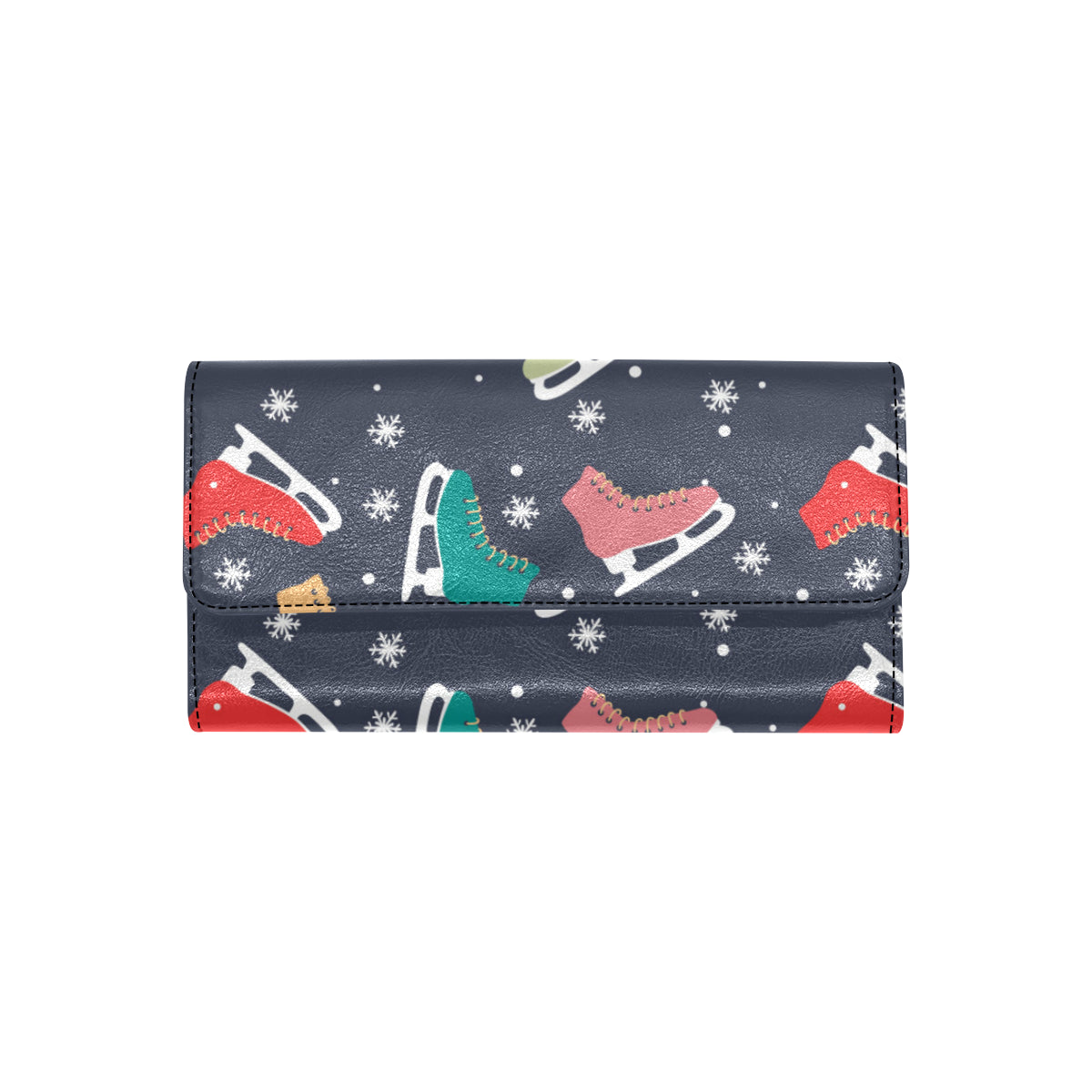 Ice Skate Pattern Print Design 04 Women's Trifold Wallet