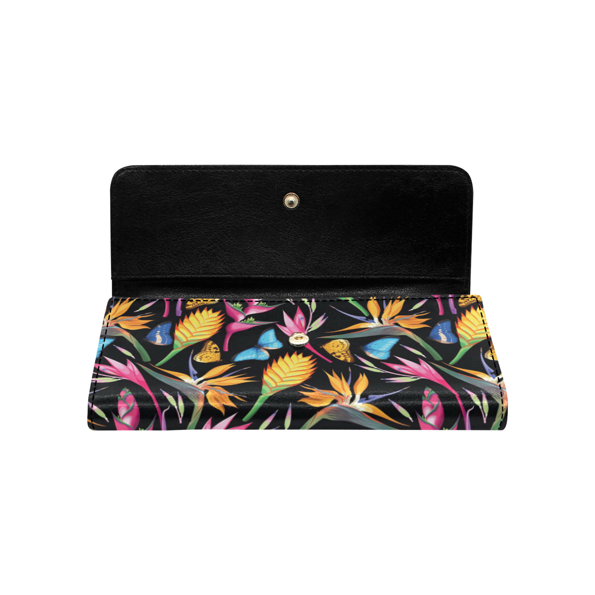 Tropical Flower Pattern Print Design TF016 Women's Trifold Wallet