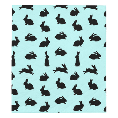 Rabbit Pattern Print Design RB010 Premium Quilt