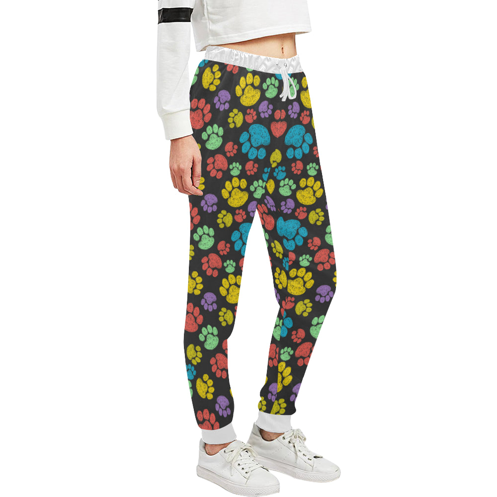 Paw Colorful Print Unisex Sweatpants