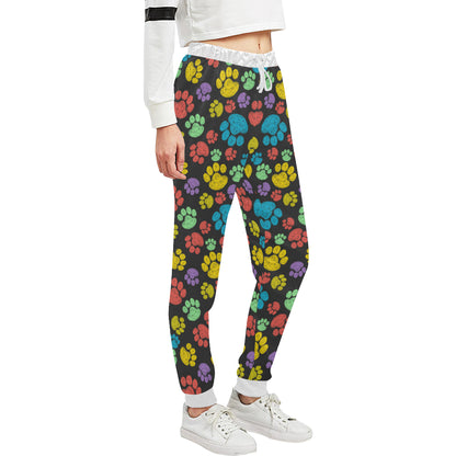 Paw Colorful Print Unisex Sweatpants