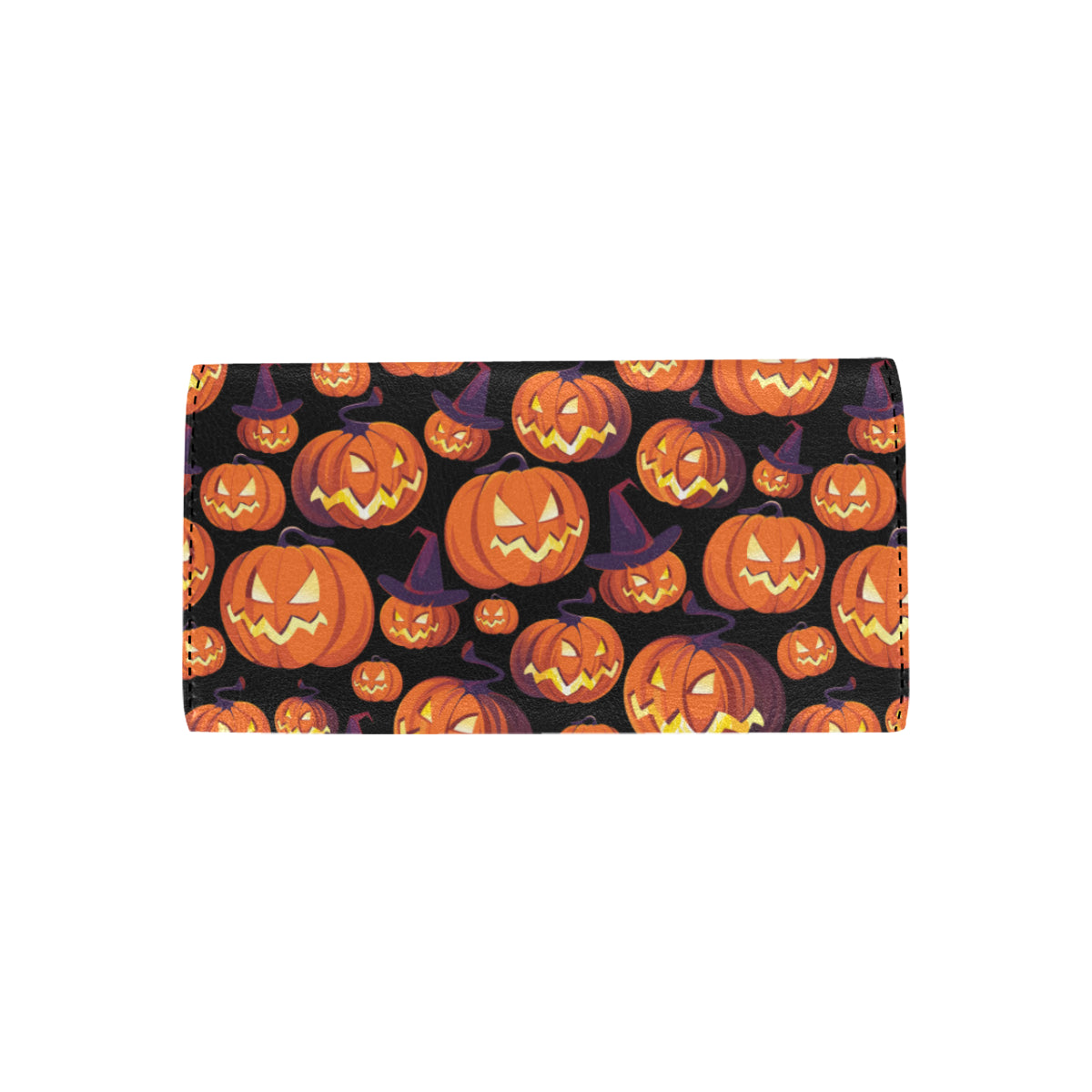 Halloween Pattern Print Design 04 Women's Trifold Wallet