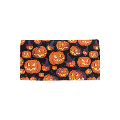 Halloween Pattern Print Design 04 Women's Trifold Wallet