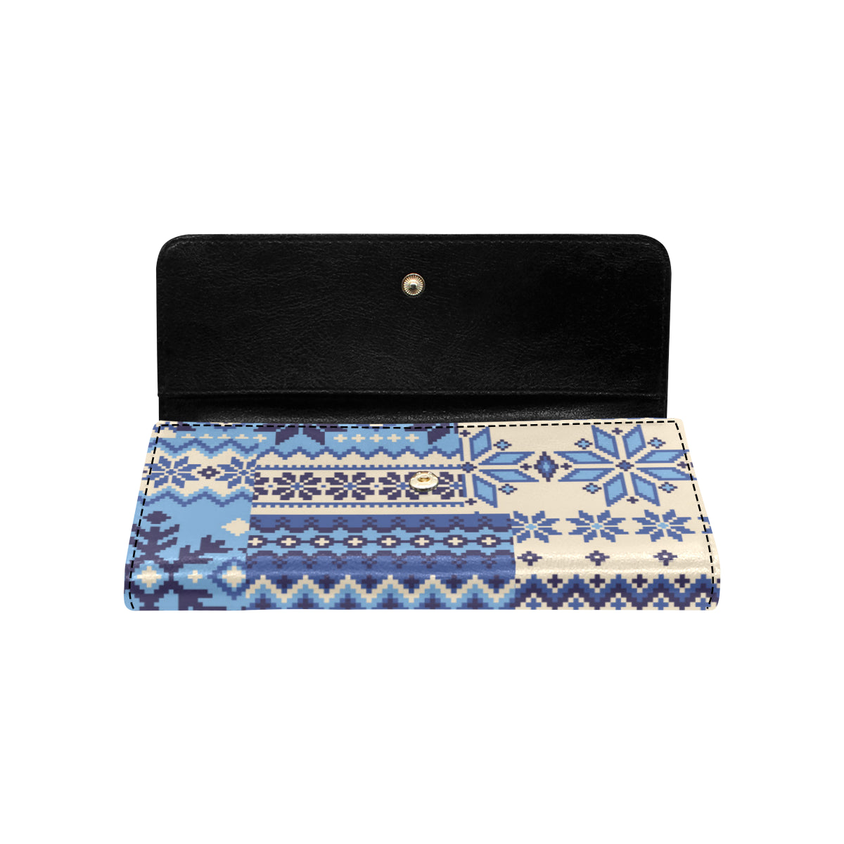 Nordic Pattern Print Design A04 Women's Trifold Wallet