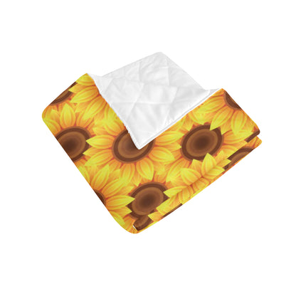 Sunflower Pattern Print Design SF07 Premium Quilt