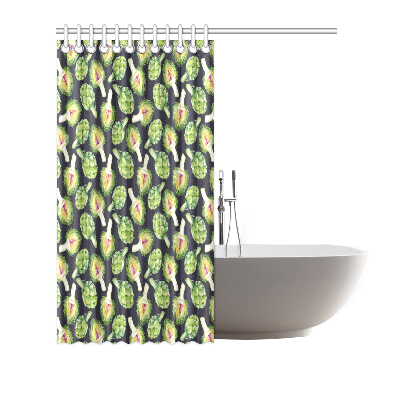Artichoke Pattern Print Design 01 Shower Curtain