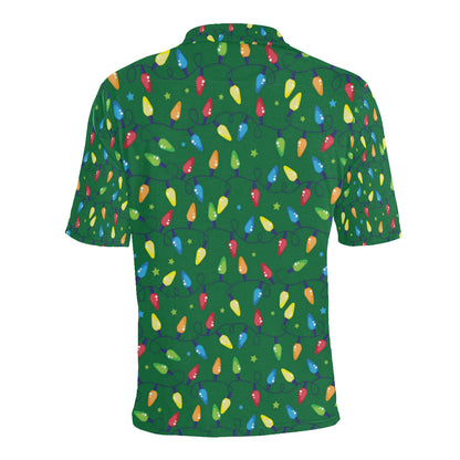 Christmas Light Pattern Print Design 02 Men Polo Shirt