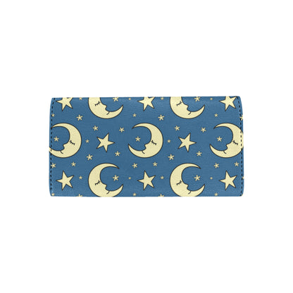 Moon Night Pattern Print Design 03 Women's Trifold Wallet