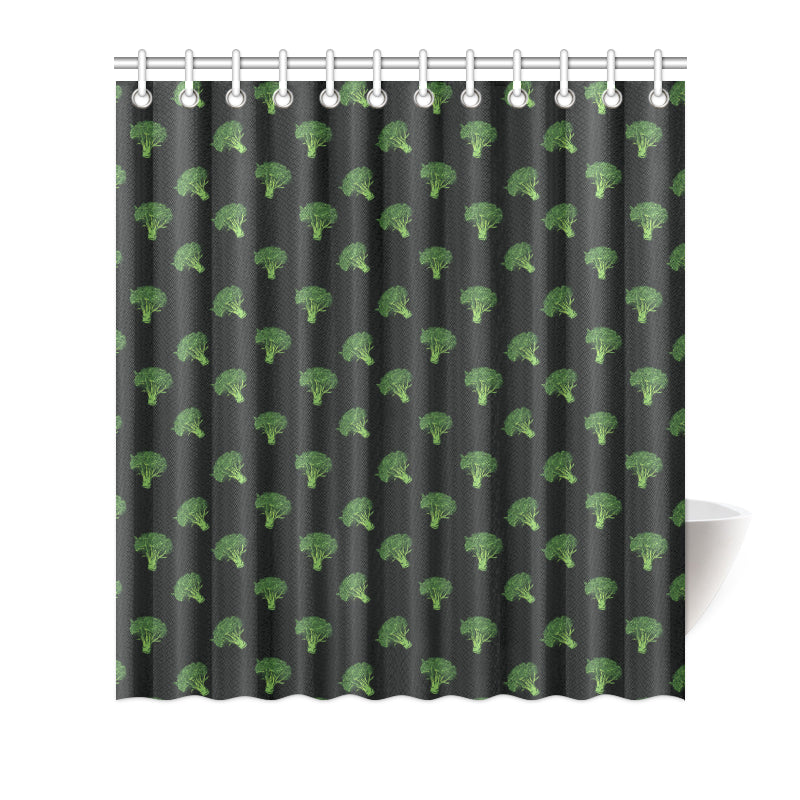 Broccoli Pattern Print Design 04 Shower Curtain