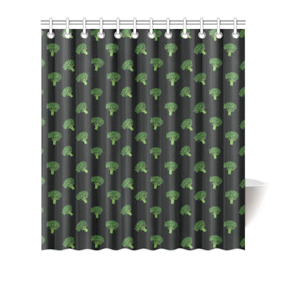Broccoli Pattern Print Design 04 Shower Curtain