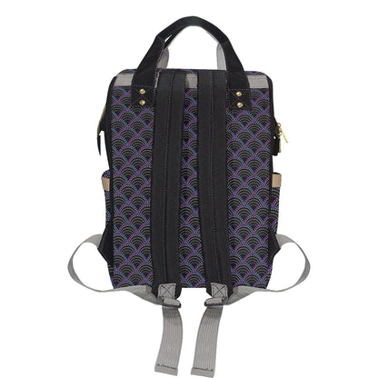 Mermaid Pattern Print Design 09 Diaper Bag Backpack