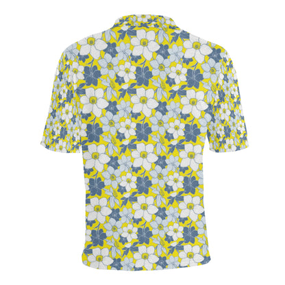 Daffodils Pattern Print Design 01 Men Polo Shirt