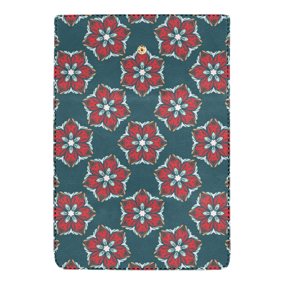 Poinsettia Pattern Print Design A03 Women's Trifold Wallet