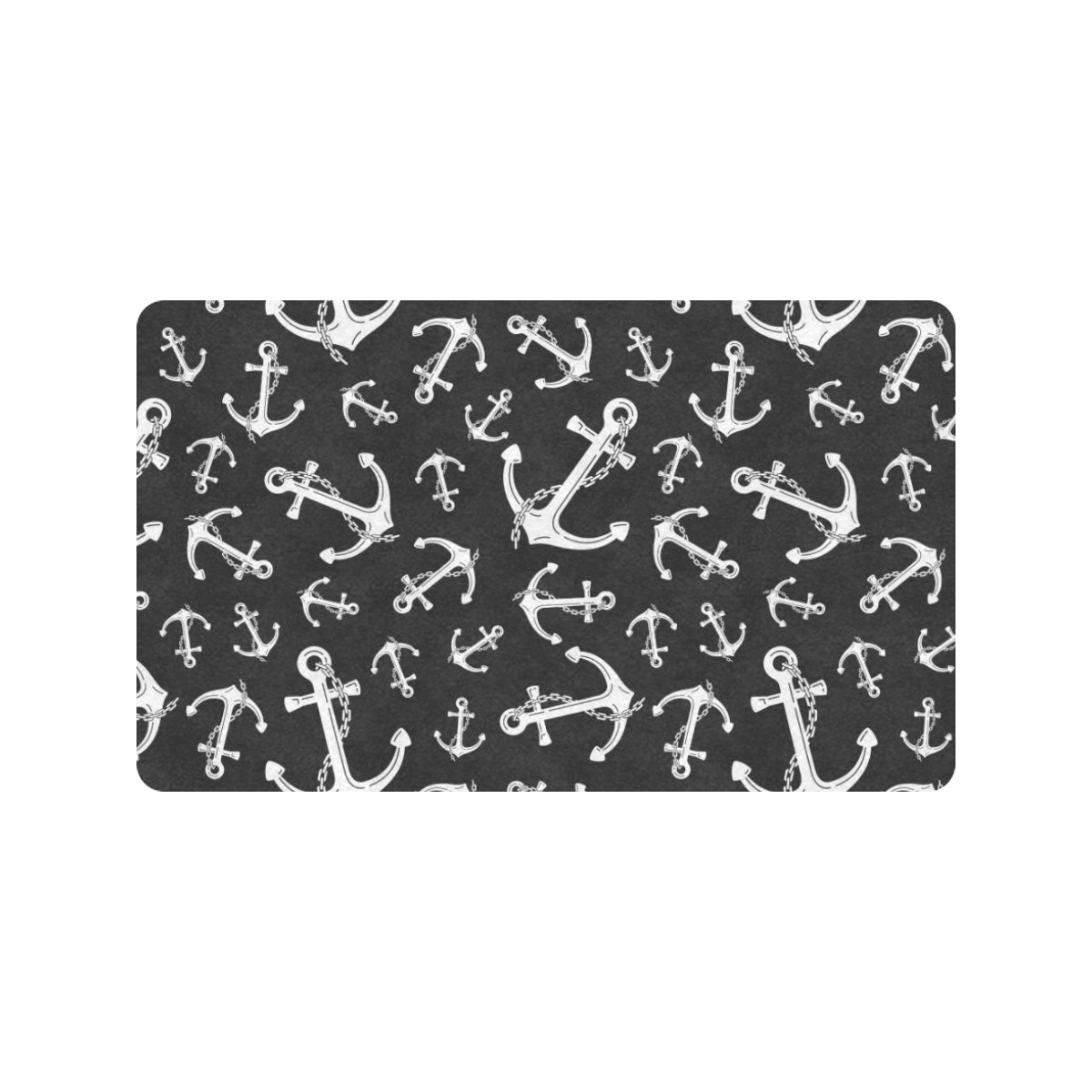 Anchor Black White Rubber Doormat