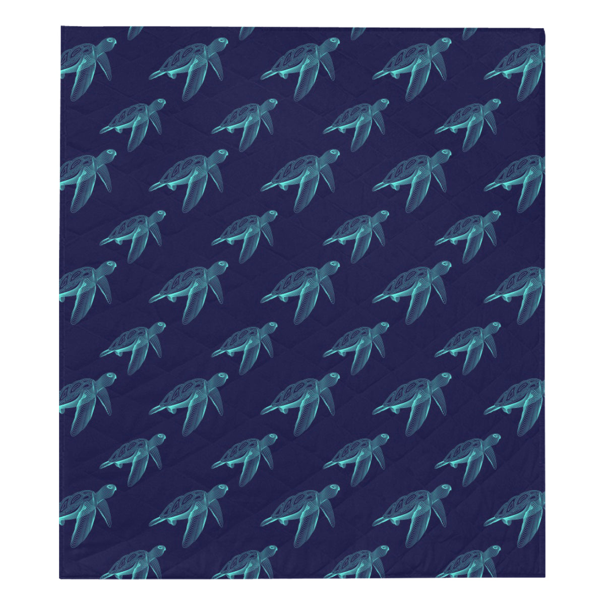 Sea Turtle Pattern Print Design T04 Premium Quilt