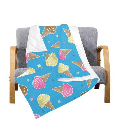 Ice Cream Pattern Print Design 01 Premium Quilt