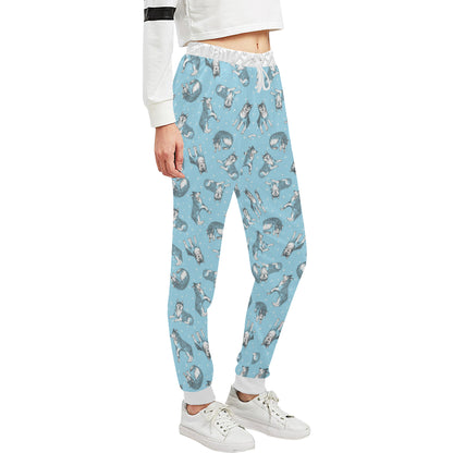 Wolf Design Print Pattern Unisex Sweatpants