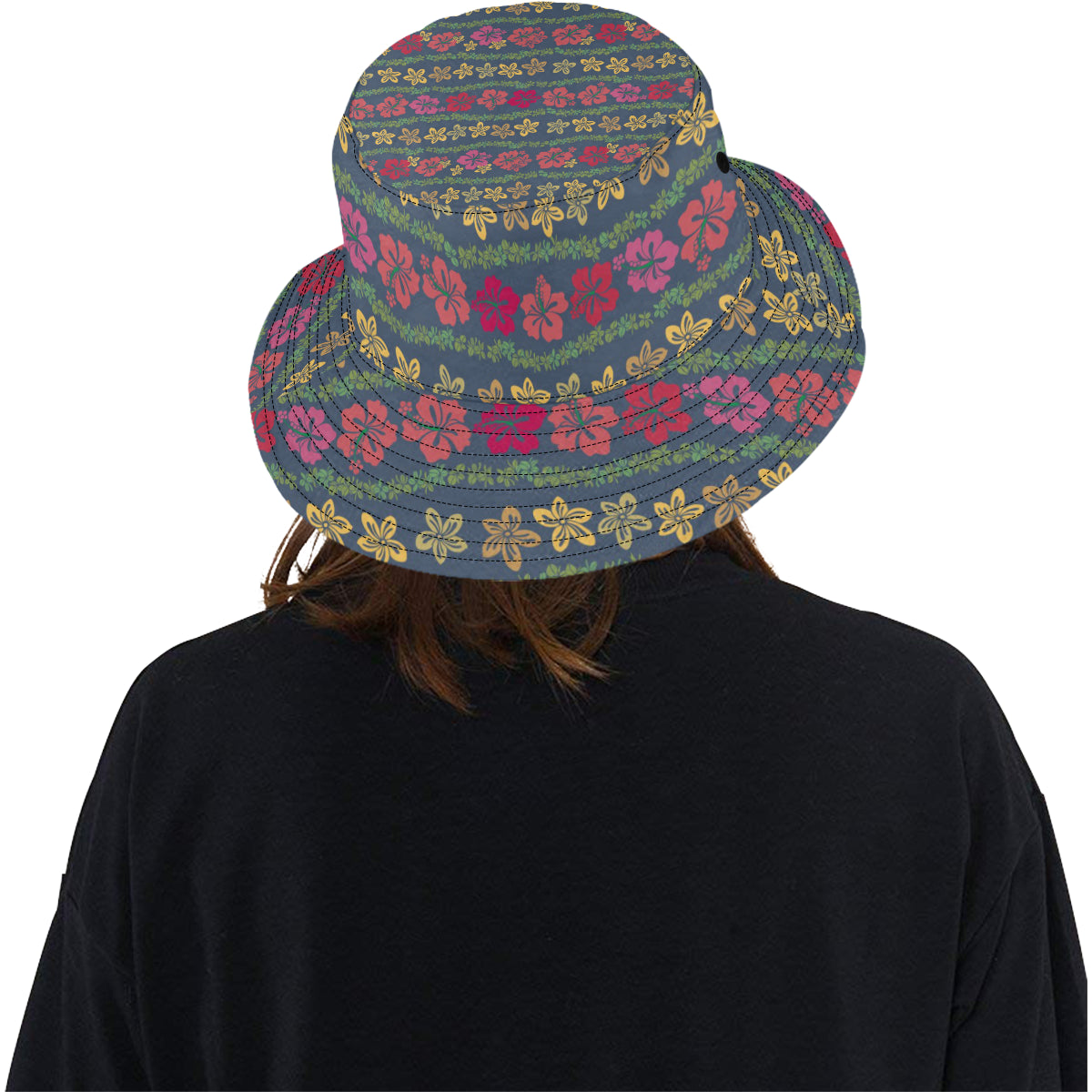 Hawaiian Themed Pattern Print Design H018 Unisex Bucket Hat