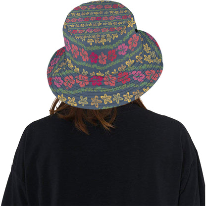 Hawaiian Themed Pattern Print Design H018 Unisex Bucket Hat