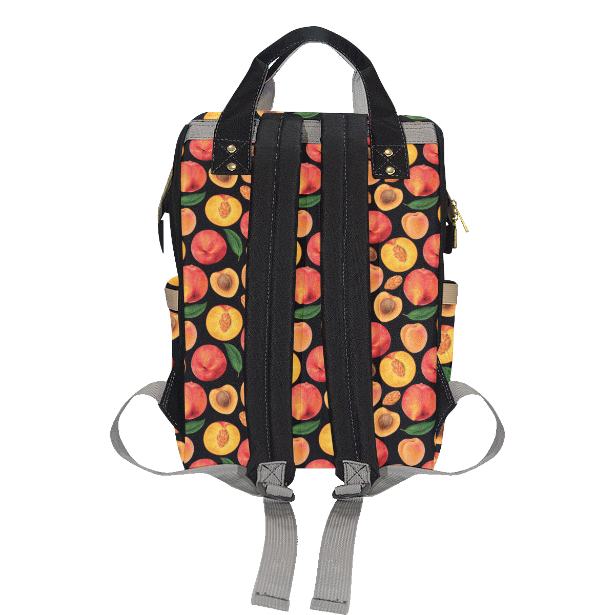 Peach Pattern Print Design A02 Diaper Bag Backpack