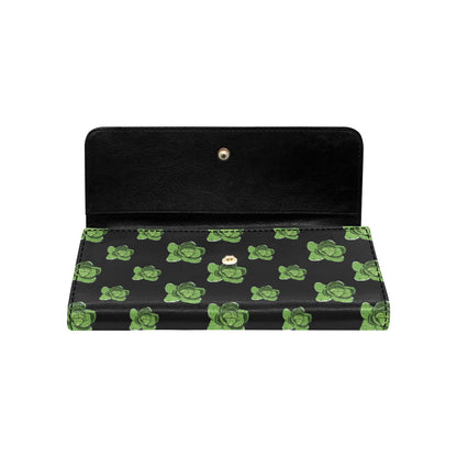 Cabbage Pattern Print Design 03 Women's Trifold Wallet