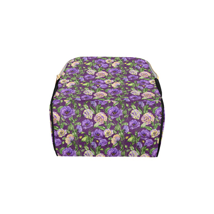 Lisianthus Pattern Print Design LT03 Diaper Bag Backpack