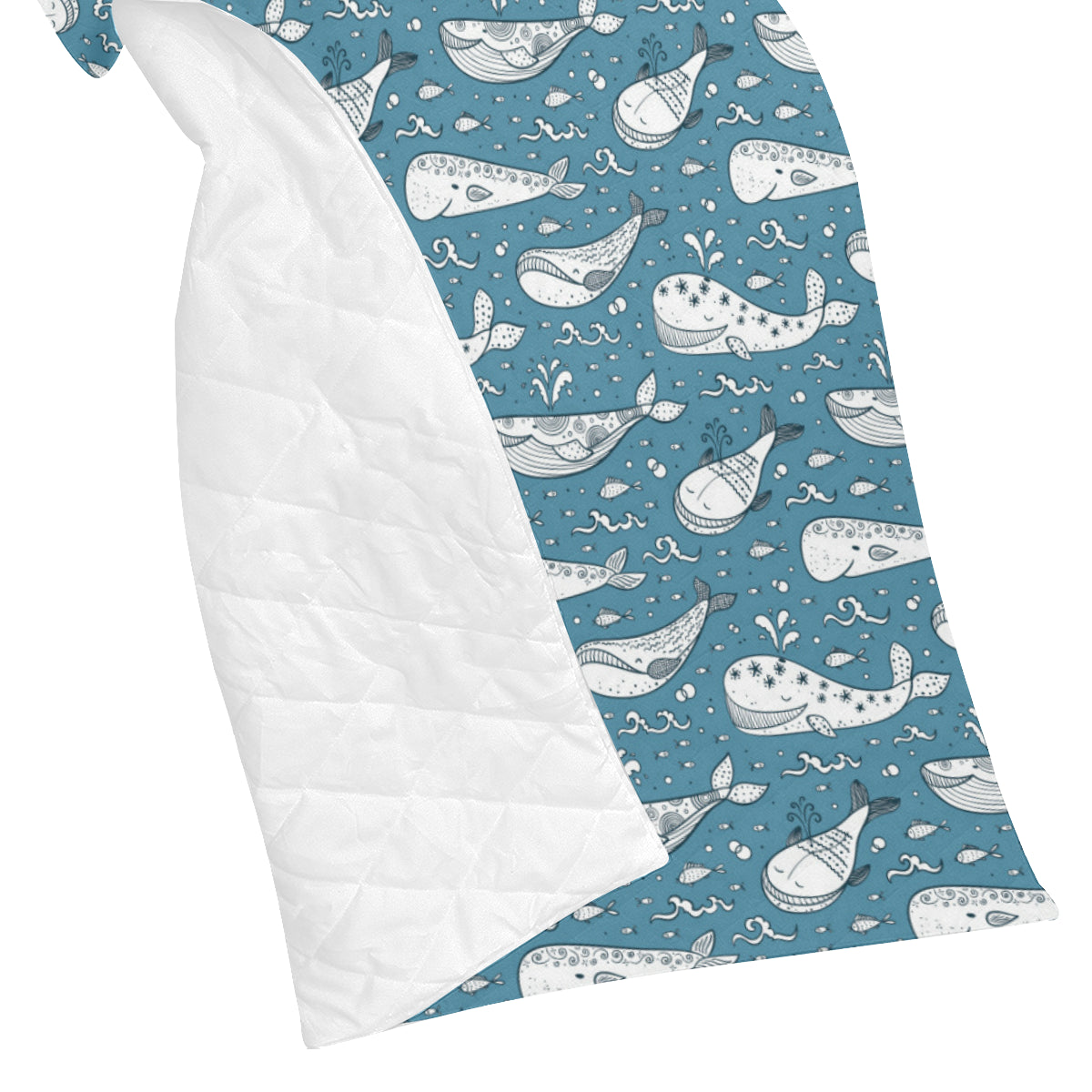 Humpback Whale Pattern Print Design 03 Premium Quilt