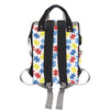 Autism Awareness Pattern Print Design 04 Diaper Bag Backpack