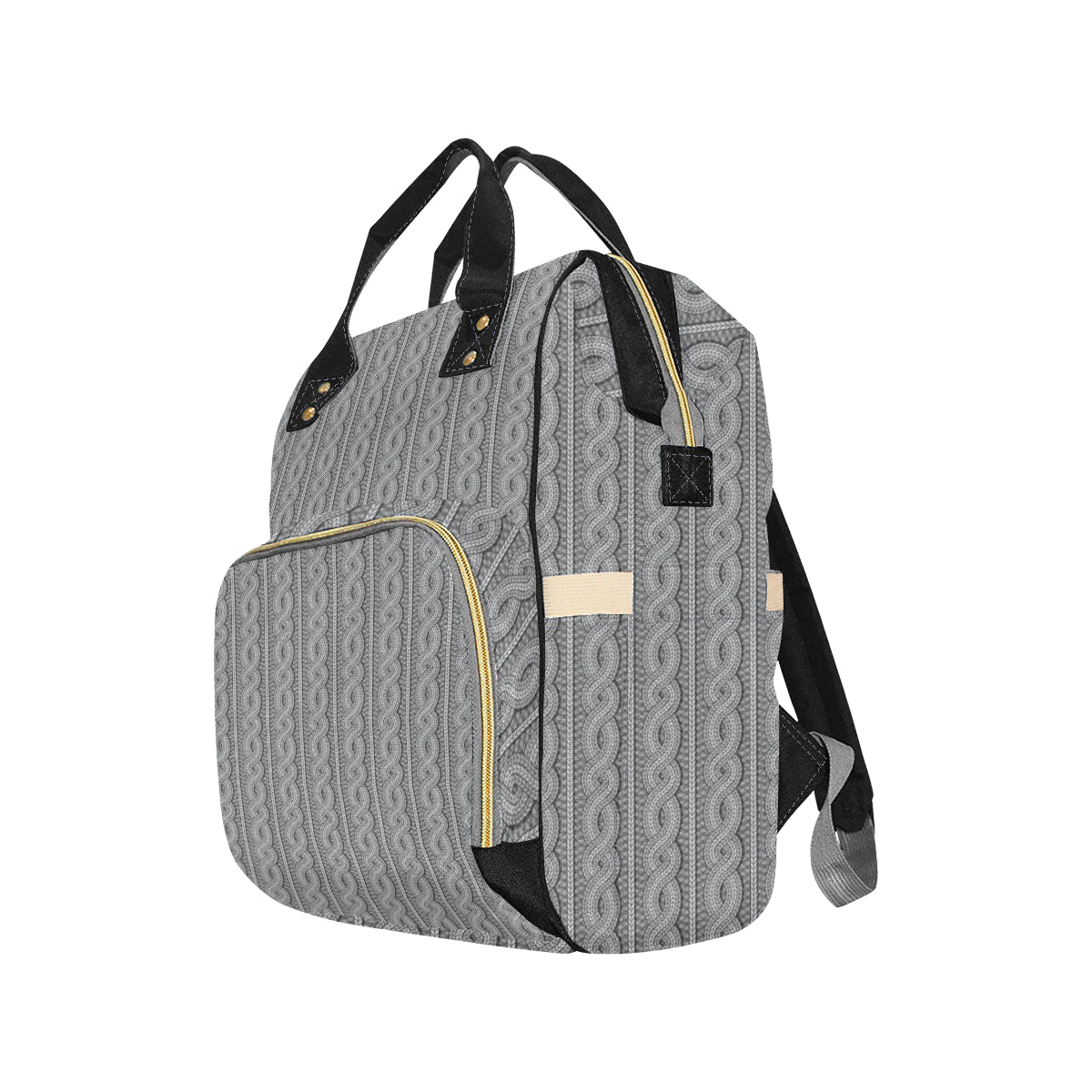 Cable Knit Pattern Print Design 01 Diaper Bag Backpack