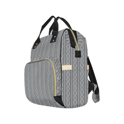 Cable Knit Pattern Print Design 01 Diaper Bag Backpack