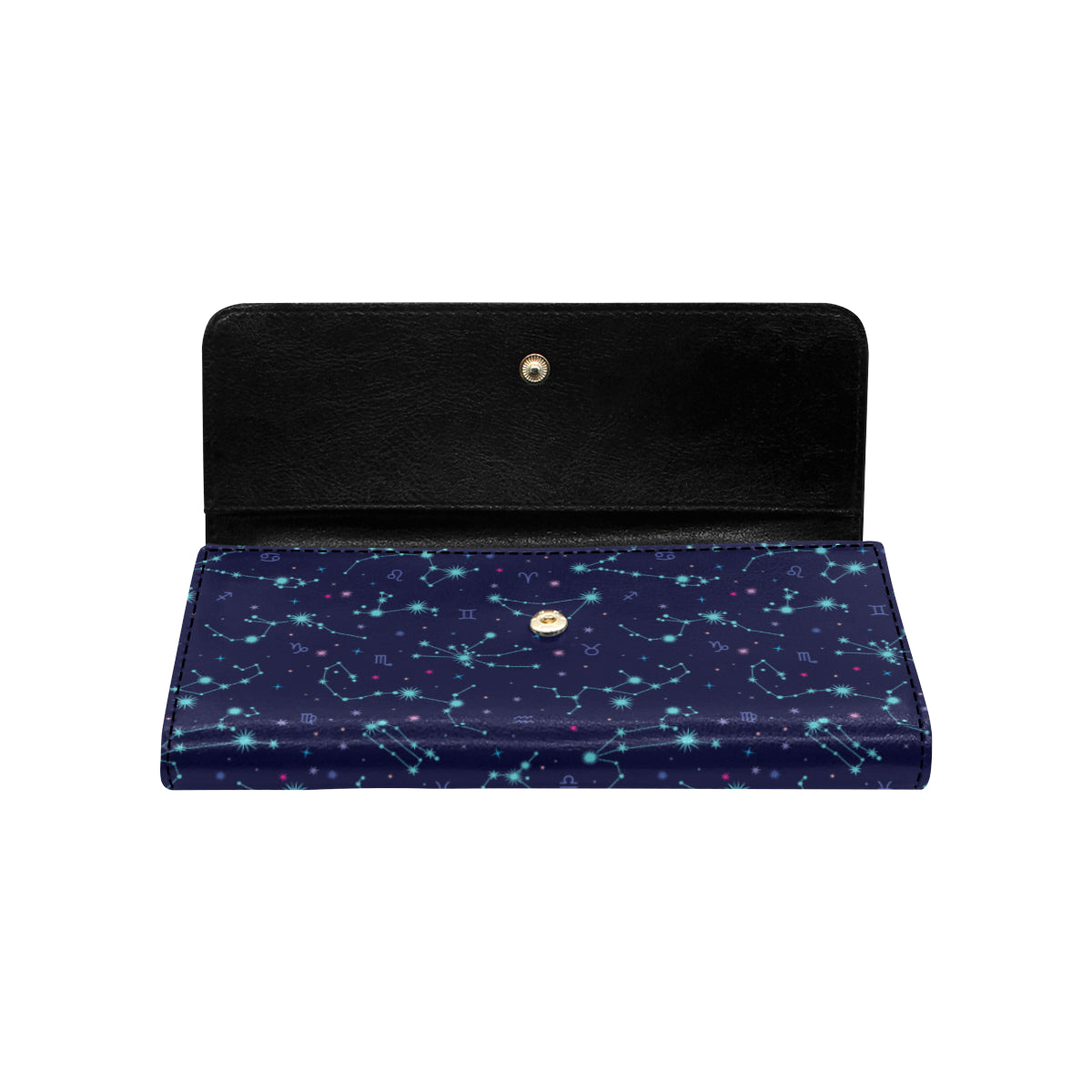 Constellation Pattern Print Design 01 Women's Trifold Wallet